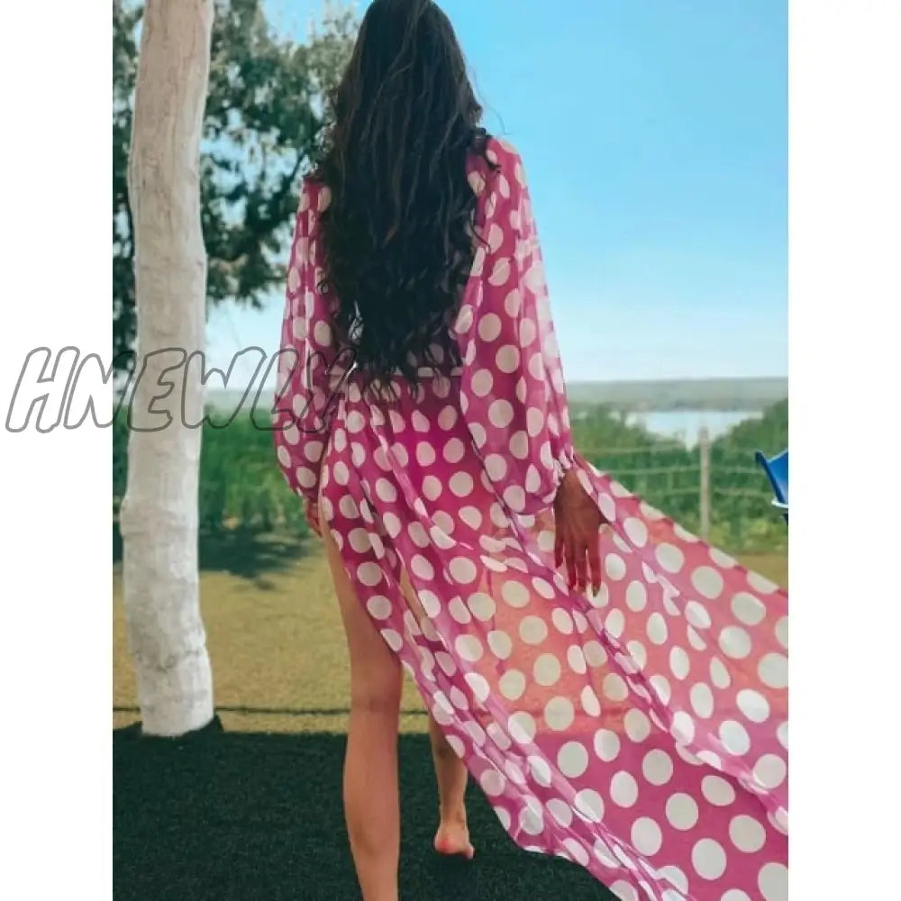 Leaves Print Bikini Beach Cover Up Tunics For Long Kaftan Robe De Plage Sarong Swimsuit Cover - Ups