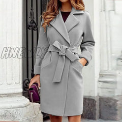 New Jackets For Women Long Coat Autumn Winter Plus Size Female Slim Fit Lapel Spring Overcoat