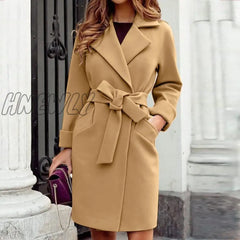 New Jackets For Women Long Coat Autumn Winter Plus Size Female Slim Fit Lapel Spring Overcoat