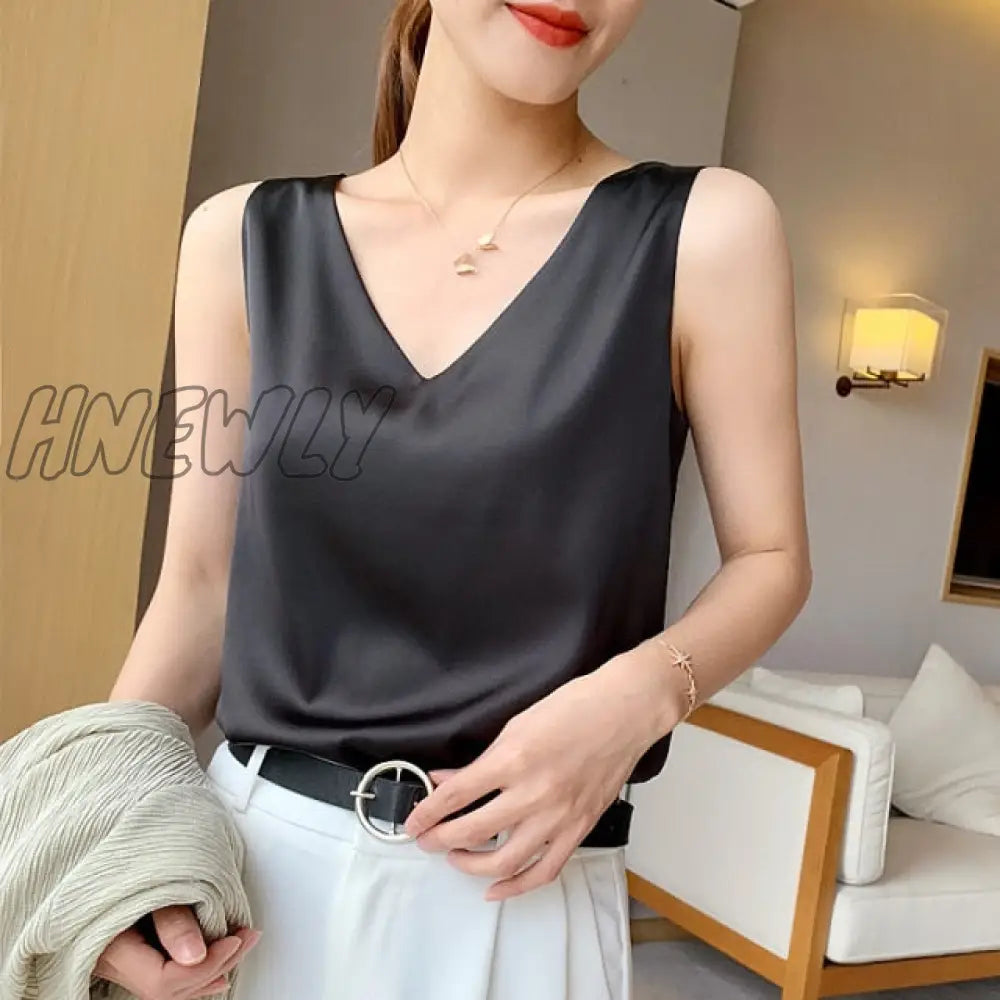 New Women’s Blouses Summer Chiffon V Neck Plus Size Satin Office Black Women Tunic Elegant Shirts