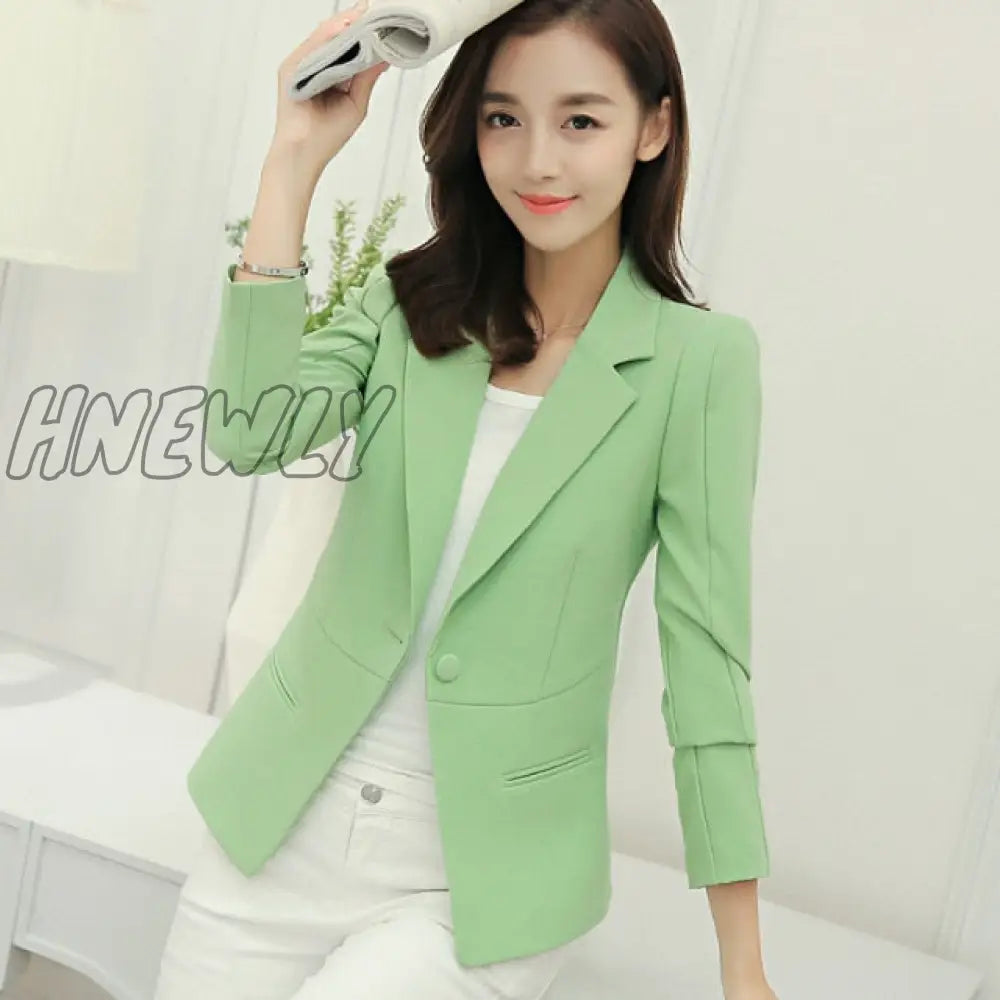 Peonfly Ladies Blazer Long Sleeve Blaser Women Suit Jacket Female Feminine Femme Pink Blue White