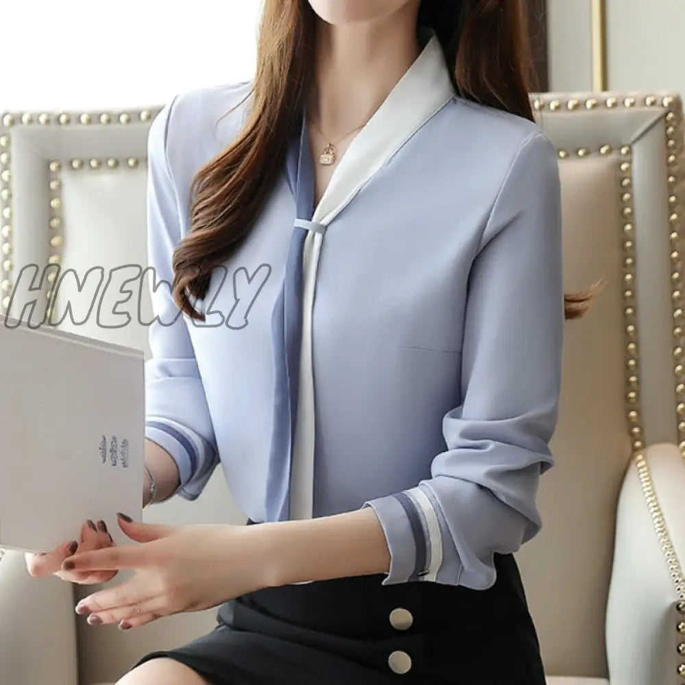 Plus Size Ol Office Women Tops And Blouse Vintage Long Sleeve Chiffon Blusas Mujer De Moda Elegant