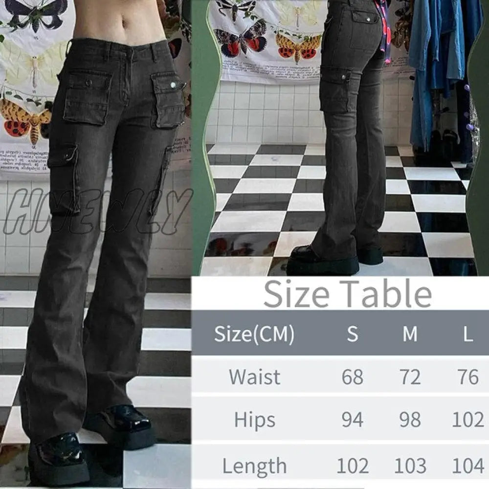 Printed Baggy Y2K Jeans Women’s Low Waist Jeans Autumn Winter Oversize Wide Leg Pants Casual