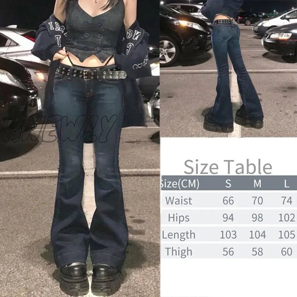 Printed Baggy Y2K Jeans Women’s Low Waist Jeans Autumn Winter Oversize Wide Leg Pants Casual