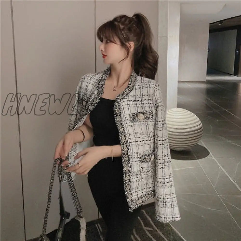 Retro Short Small Fragrance Jacket Women Autumn New Korean Fashion French Jacket Loose Tweed