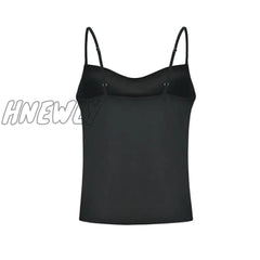 Satin Women Thin Wild Solid Camis Vest Tank Tops Female Summer Sexy Strap Basic Slim Sleeveless