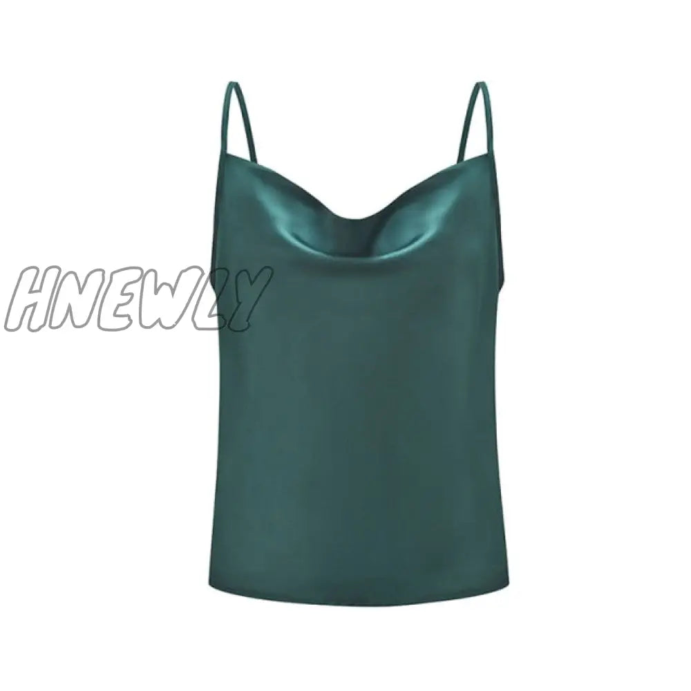 Satin Women Thin Wild Solid Camis Vest Tank Tops Female Summer Sexy Strap Basic Slim Sleeveless