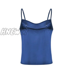 Satin Women Thin Wild Solid Camis Vest Tank Tops Female Summer Sexy Strap Basic Slim Sleeveless