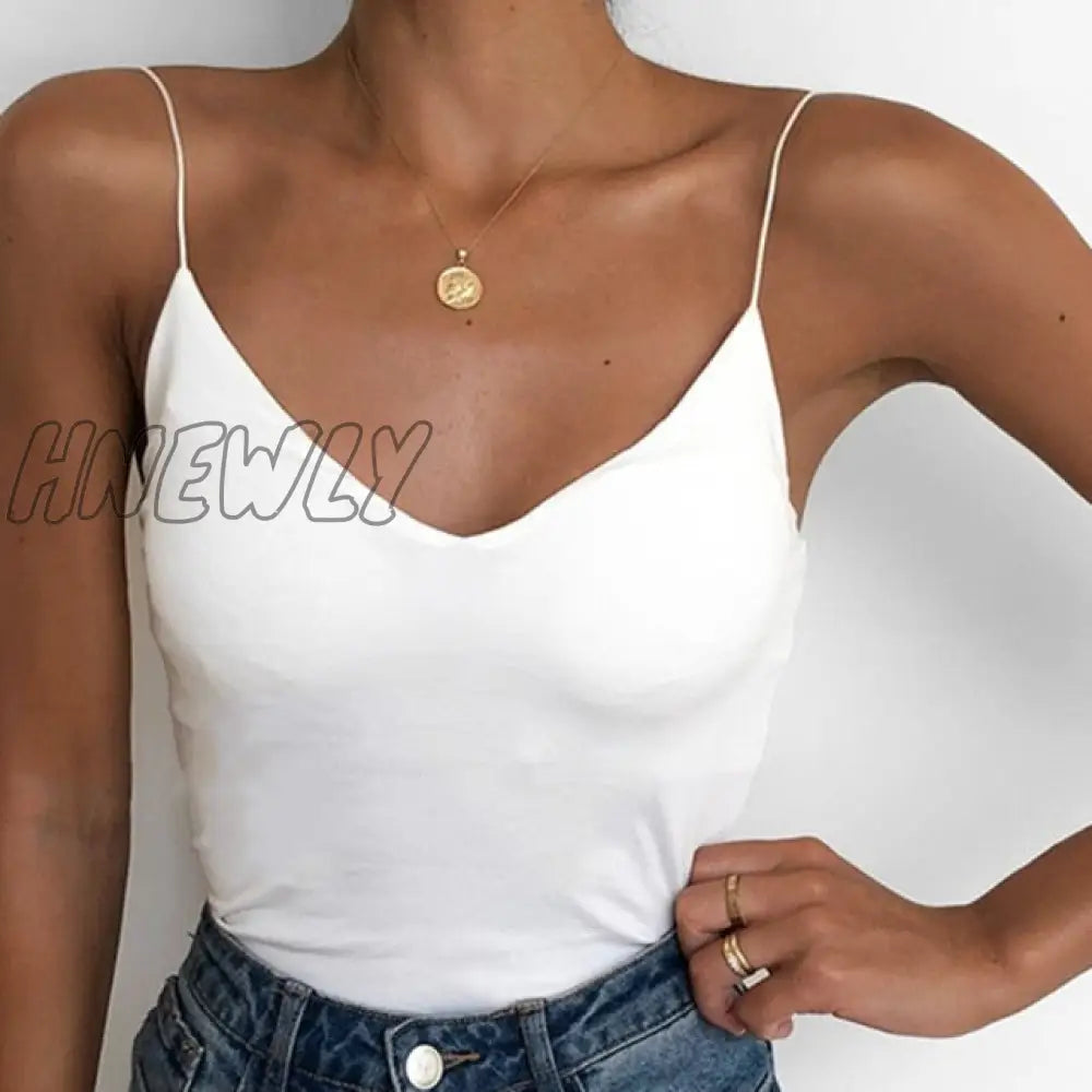 Satin Women Thin Wild Solid Camis Vest Tank Tops Female Summer Sexy Strap Basic Slim Sleeveless