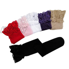 Sexy Lace Thigh High Knee Stockings Women Transparent Elastic Nylon Temptation Medias