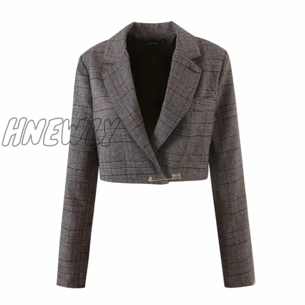 Short Blazers Women’s Autumn Fashion Suits With Skirt Tweed Sexy Office Split Mini 2 - Piece