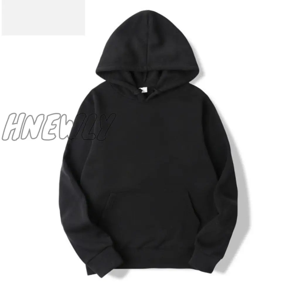 Sports Hoodie Spring And Autumn Men’s Women’s Casual Hooded Pullover Sweatshirt Pure Color Top