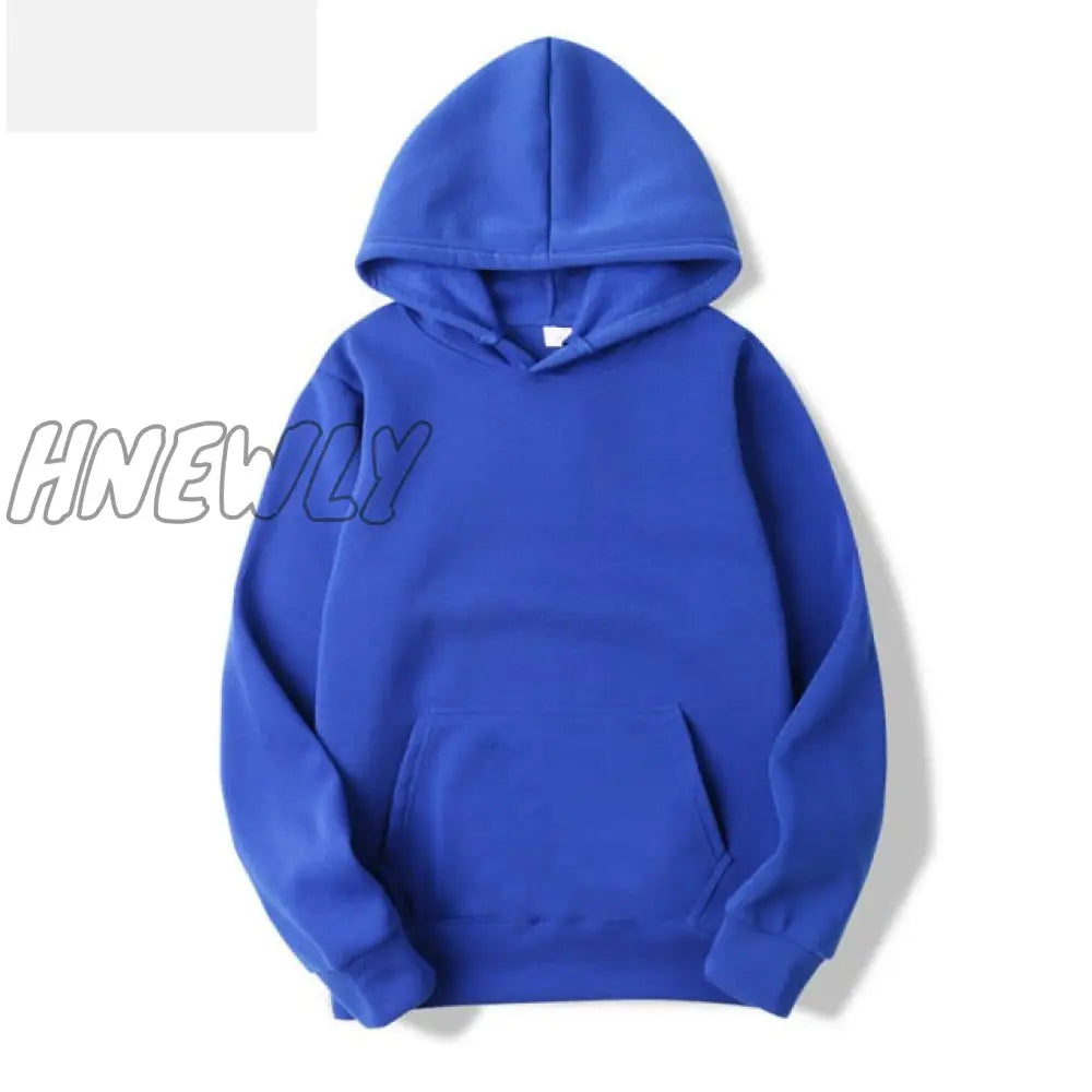 Sports Hoodie Spring And Autumn Men’s Women’s Casual Hooded Pullover Sweatshirt Pure Color Top