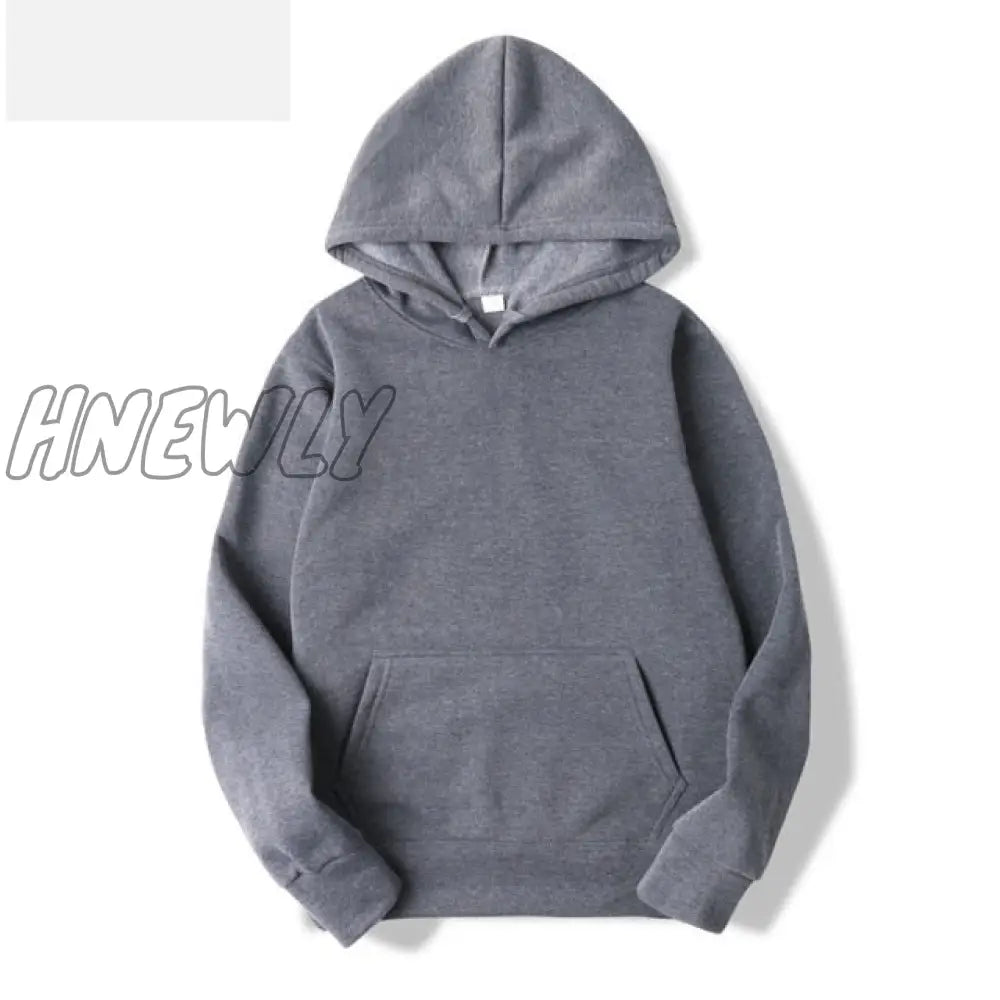 Sports Hoodie Spring And Autumn Men’s Women’s Casual Hooded Pullover Sweatshirt Pure Color Top