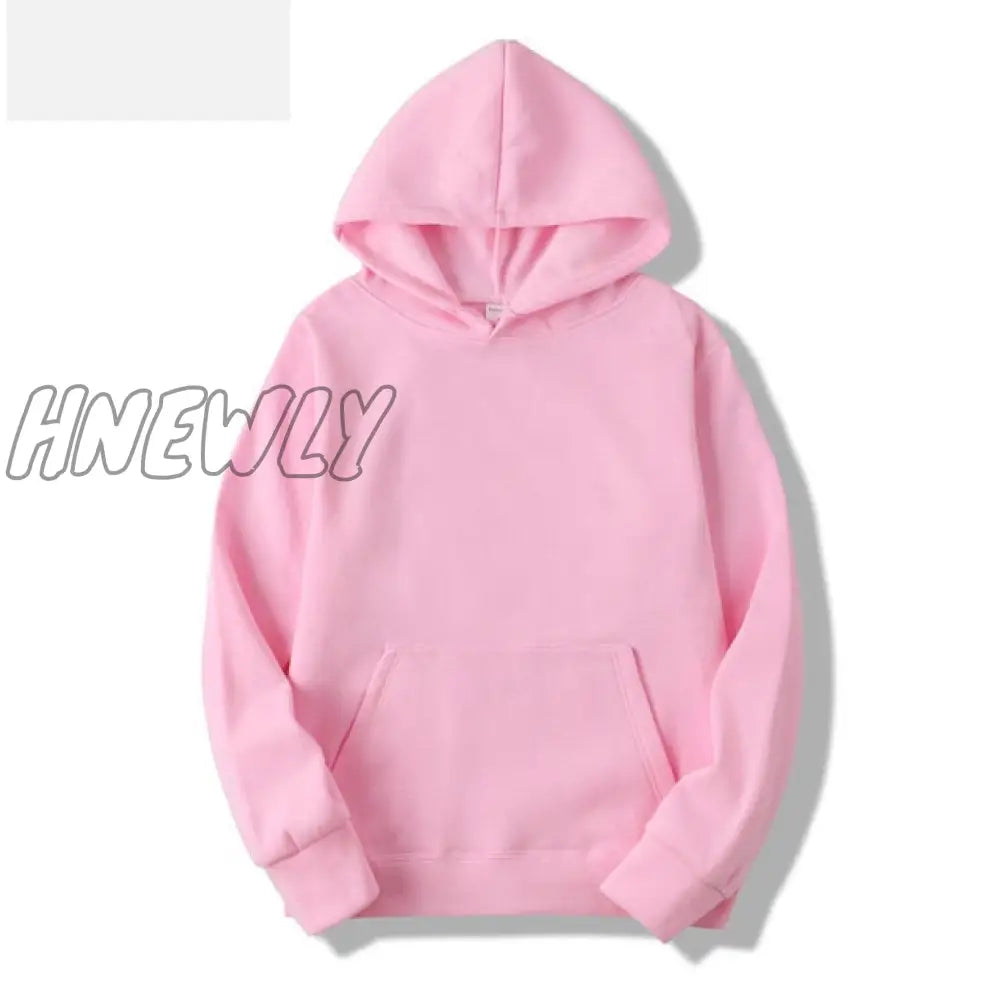 Sports Hoodie Spring And Autumn Men’s Women’s Casual Hooded Pullover Sweatshirt Pure Color Top