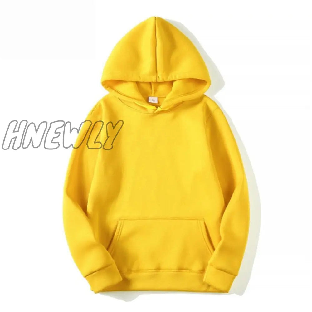 Sports Hoodie Spring And Autumn Men’s Women’s Casual Hooded Pullover Sweatshirt Pure Color Top