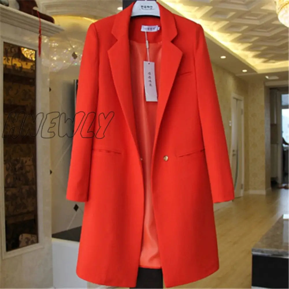 Spring Autumn Blazers Coats Women Suit Plus Size Long Sleeve Jacket Casual Tops Female Slim