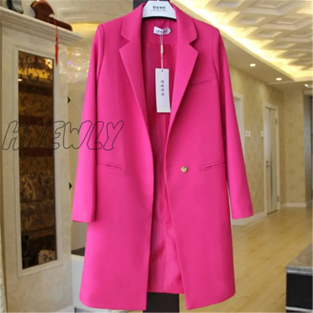 Spring Autumn Blazers Coats Women Suit Plus Size Long Sleeve Jacket Casual Tops Female Slim