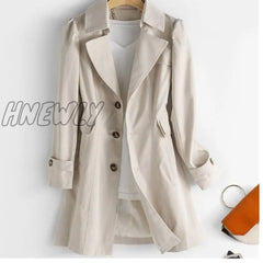 Spring Autumn Trench Coat Ol Ladies Elegant Slim Long Women Windbreakers Plus Size Casual Femme 5Xl