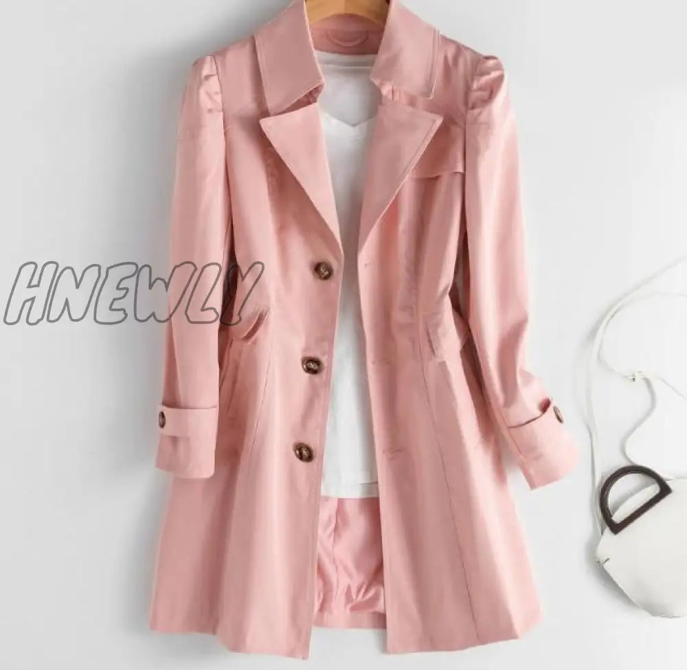 Spring Autumn Trench Coat Ol Ladies Elegant Slim Long Women Windbreakers Plus Size Casual Femme 5Xl