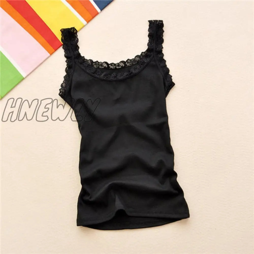 Summer Top Women Sleeveless Lace Tank Sexy Women’s T - Shirt Vest Tops Female White Black