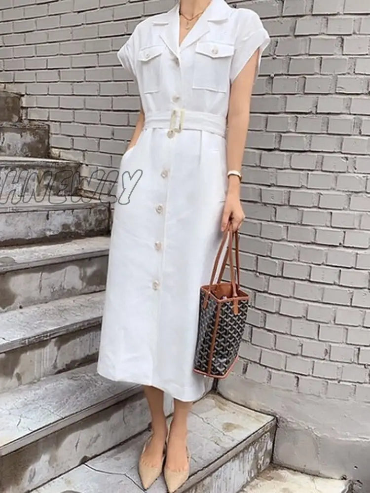 Summer Women Dress Shirt Long Evening Female Vintage Maxi Party Oversize Beach Woman Dresses Casual