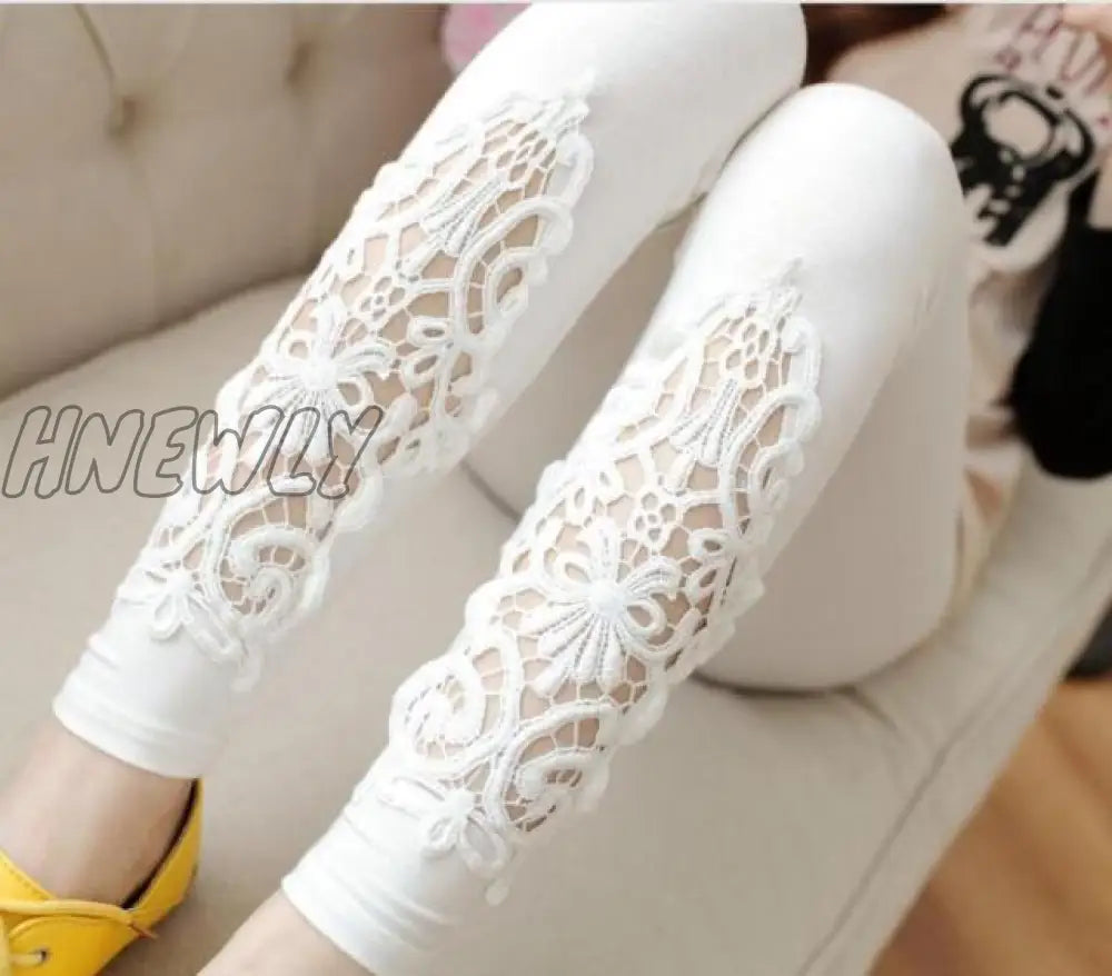 Viianles Women Leggings Mujer Diamond Legging Sexy Lace Fitness Leggins Elastic High Waist Pant