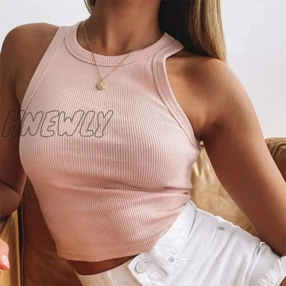 White Tank Top Women Summer Sexy Crop Top Femme Casual Fitness Short Black Vest Off Shoulder