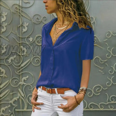 Women Blouses Basic Selling Button Solid Fashion Long Sleeve Office Shirt Leisure Blouse Casual