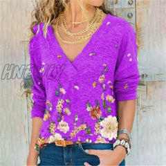 Women Clothing Autumn Spring Basic T Shirt New Fashion Long Sleeve V - Neck Casual Slim Tops Female