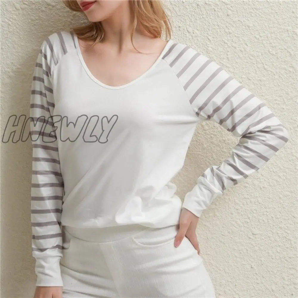 Women Clothing Autumn Spring Basic T Shirt New Fashion Long Sleeve V - Neck Casual Slim Tops Female