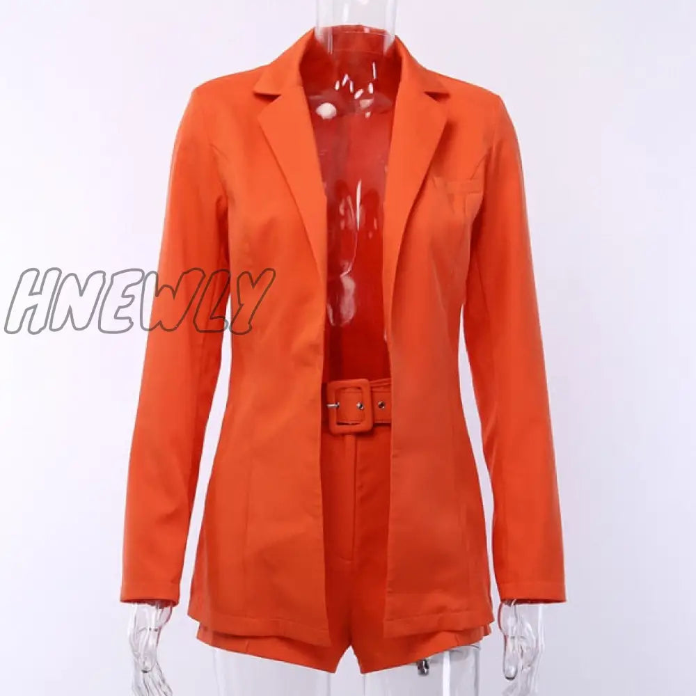 Women Jacket Blazer Suit Fashion Casual Ladies Solid Color Two Piece Autumn Winter Office Wear