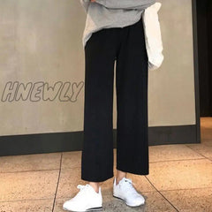 Women Pants Wid Leg Baggy Sports Gray Pants Casual Joggers Wide Leg Oversized Streetwear High