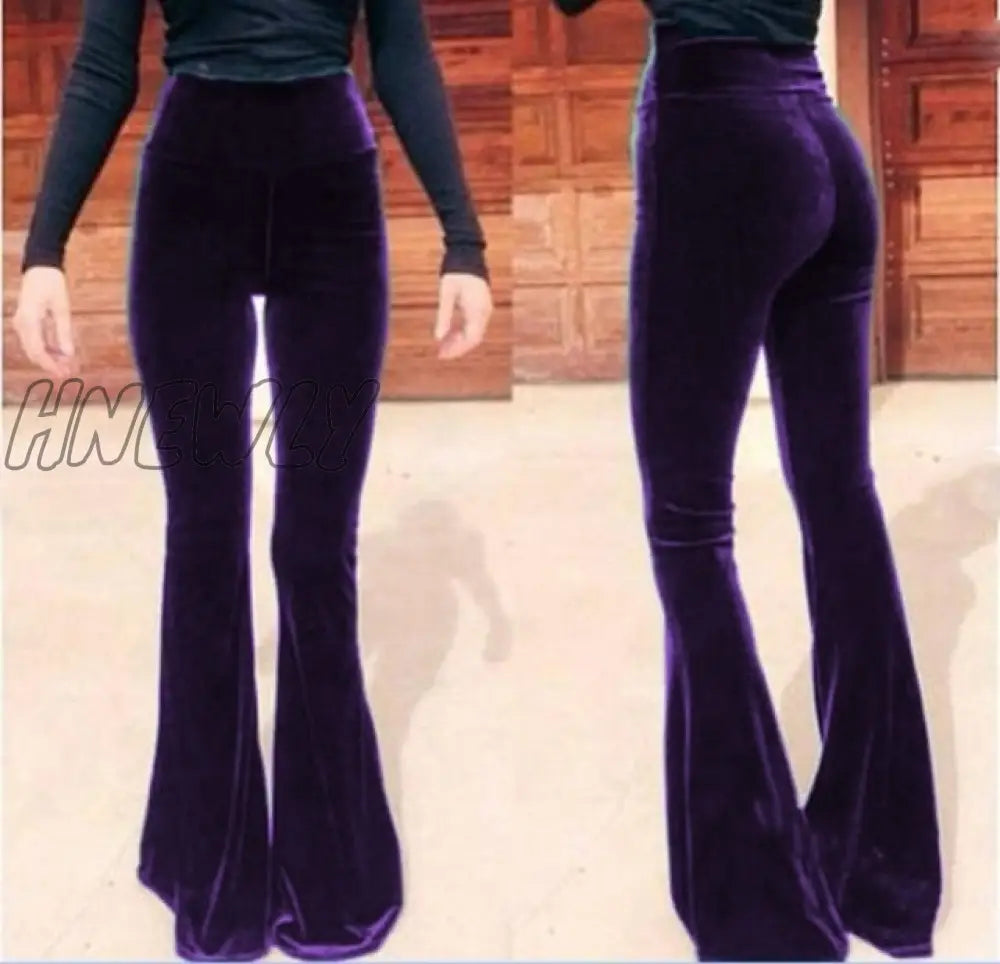 Women Pants Y2K Velvet Flares High Waist Flare Pant Spring Summer Festival Clothes Stretchy