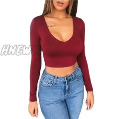 Women T - Shirt Long Sleeve Top Ladies Bodycon Casual T Shirt Sexy Womens Clothing Party Clothes