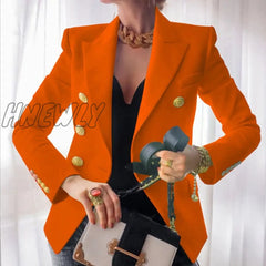 Women’s New Solid Color Fashion Sexy Multi Buttons Summer And Autumn Casual Suit Office Wear