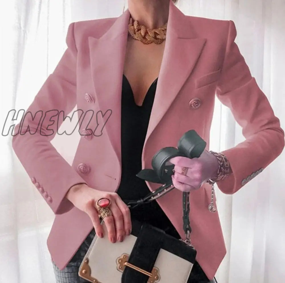 Women’s New Solid Color Fashion Sexy Multi Buttons Summer And Autumn Casual Suit Office Wear