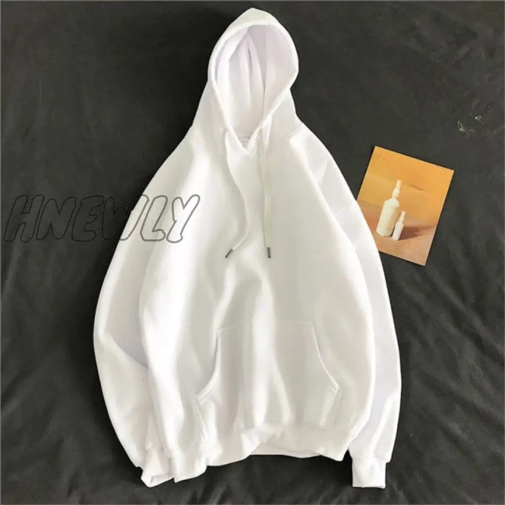 Women’s Solid Color Sweatshirts Drawstring Casual Full Sleeve Hooded Pullovers Autumn Winter