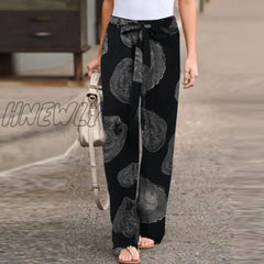 Zanzea Kaftan Spring Pants Women’s Printed Trousers Casual Elastic Waist Pantalon Palazzo Female