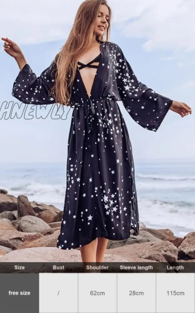 Zebra Snake Print Chiffon Beach Cover Up Tunics For Long Kaftan Beachwear Boho Chic Hippie